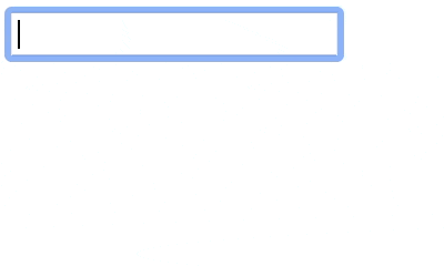 GIF of search input and many paragraphs showing the search term. As text is added to the input, it updates slowly but in sync with the paragraphs.