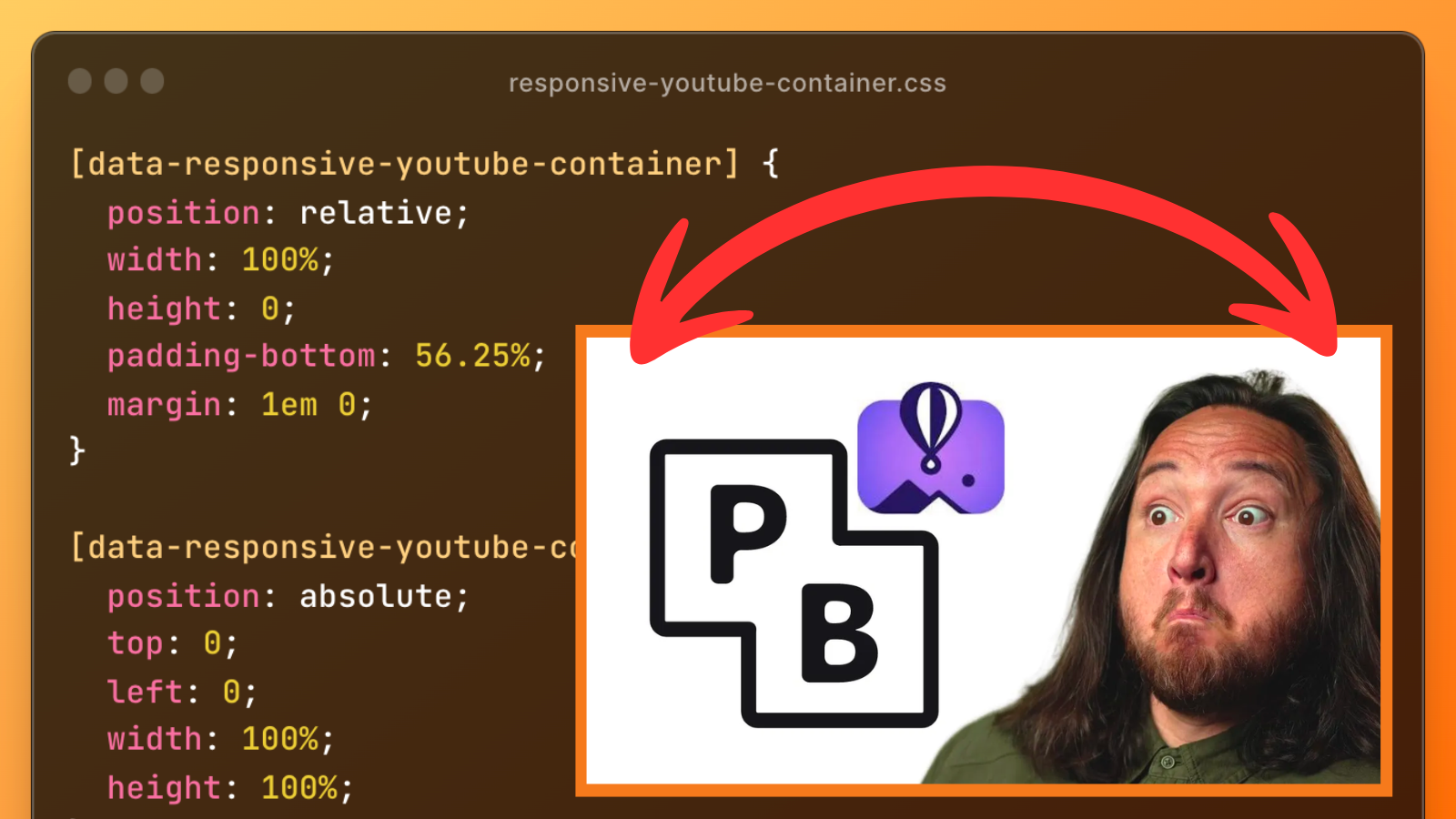 css snippet from chan.dev showing how to embed YouTube videos responsively